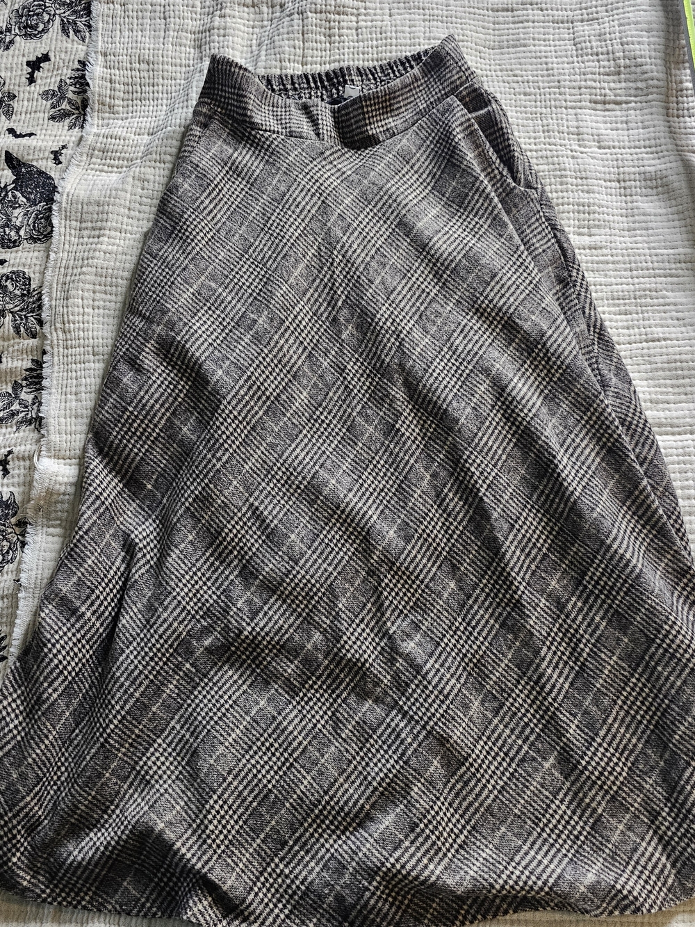 Brown Plaid A-Line Womens Skirt